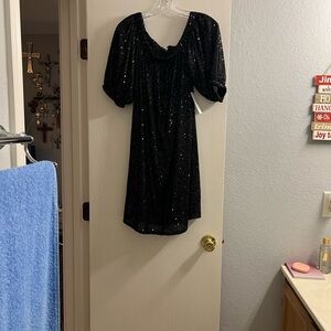 Black Sequin Dress